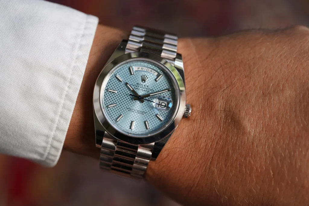 Rolex Day-Date 40 (Platinum with Ice-Blue Dial)